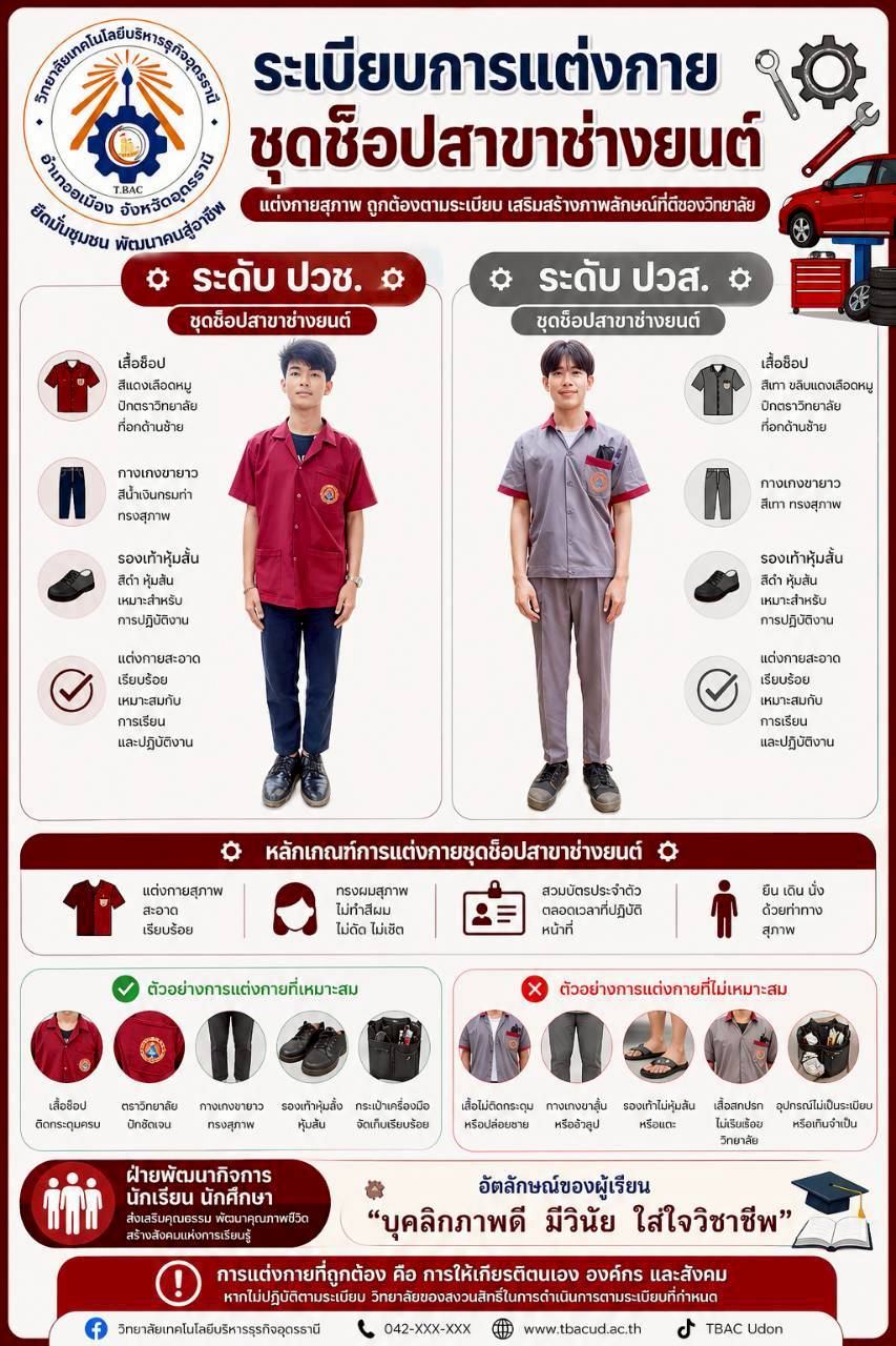 การแต่งกายระดับ ปวช.