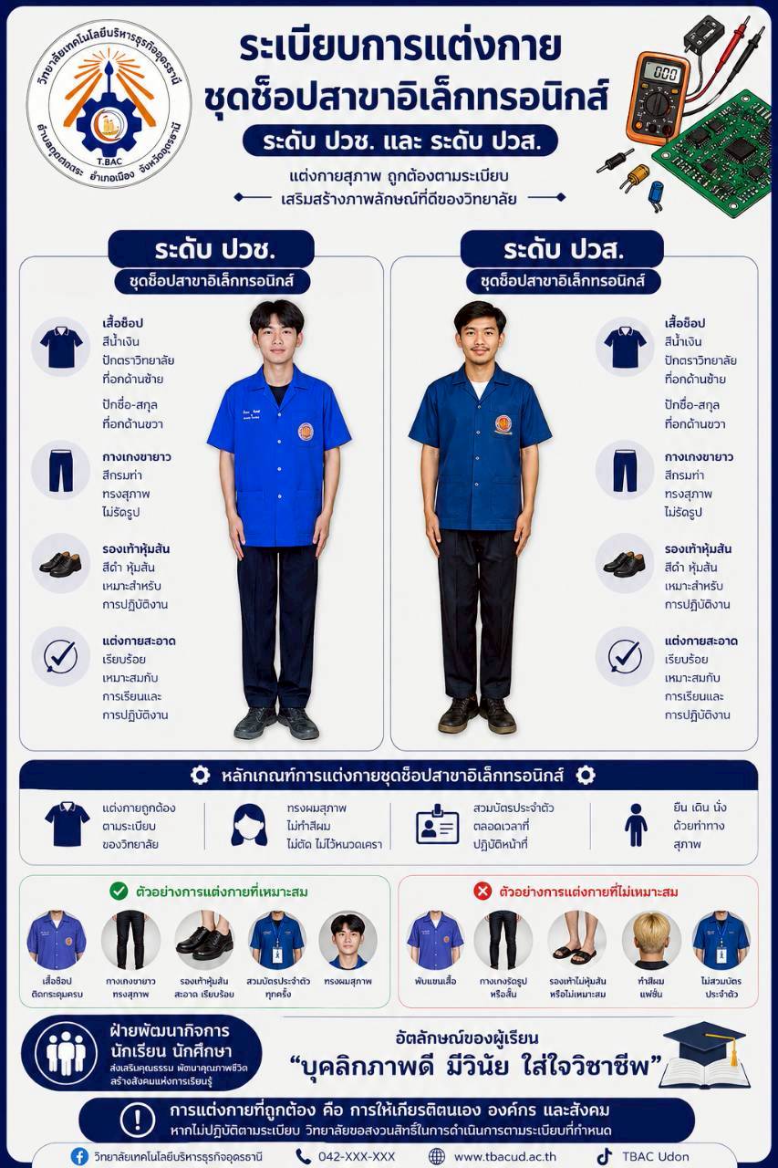 การแต่งกายระดับ ปวช.